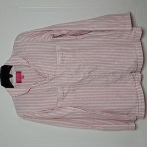 Victoria's Secret Button-Down Striped Roll-up Long Sleeve Pajama Top Size S